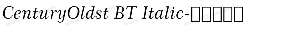 CenturyOldst BT Italic字体转换